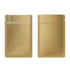 Krafty Brown Flat Zipper Seal Bags – Half Non-Laminated QuickQlick® Pouches