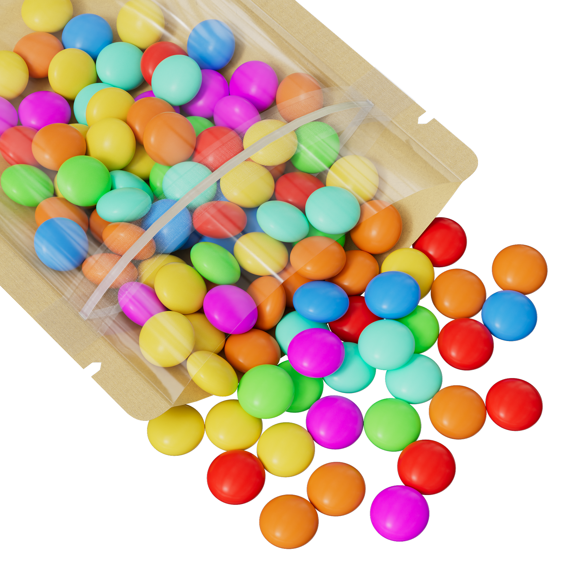 Krafty Brown Flat Zipper Seal Bags – Half Non-Laminated QuickQlick® Pouches