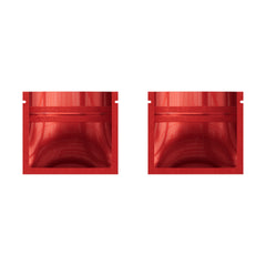 Glossy Double-Sided Heart Red Mini Mylar Foil Smell Proof Flat Zipper Seal Bags