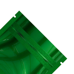 Glossy Double-Sided Forest Green Mini Mylar Foil Smell Proof Flat Zipper Seal Bags