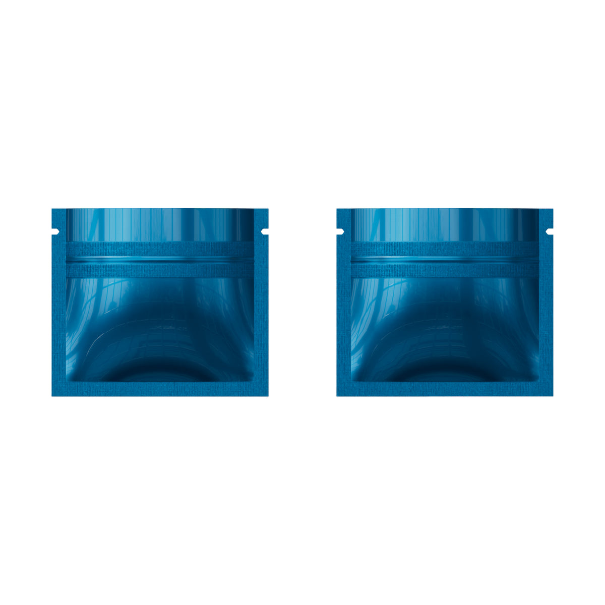 Flat Zipper Seal Bags - Glossy Double-Sided Mini Mylar Foil Smell Proof Bags