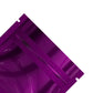 Glossy Double-Sided Deep Fuchsia Purple Mini Mylar Foil Smell Proof Flat Zipper Seal Bags