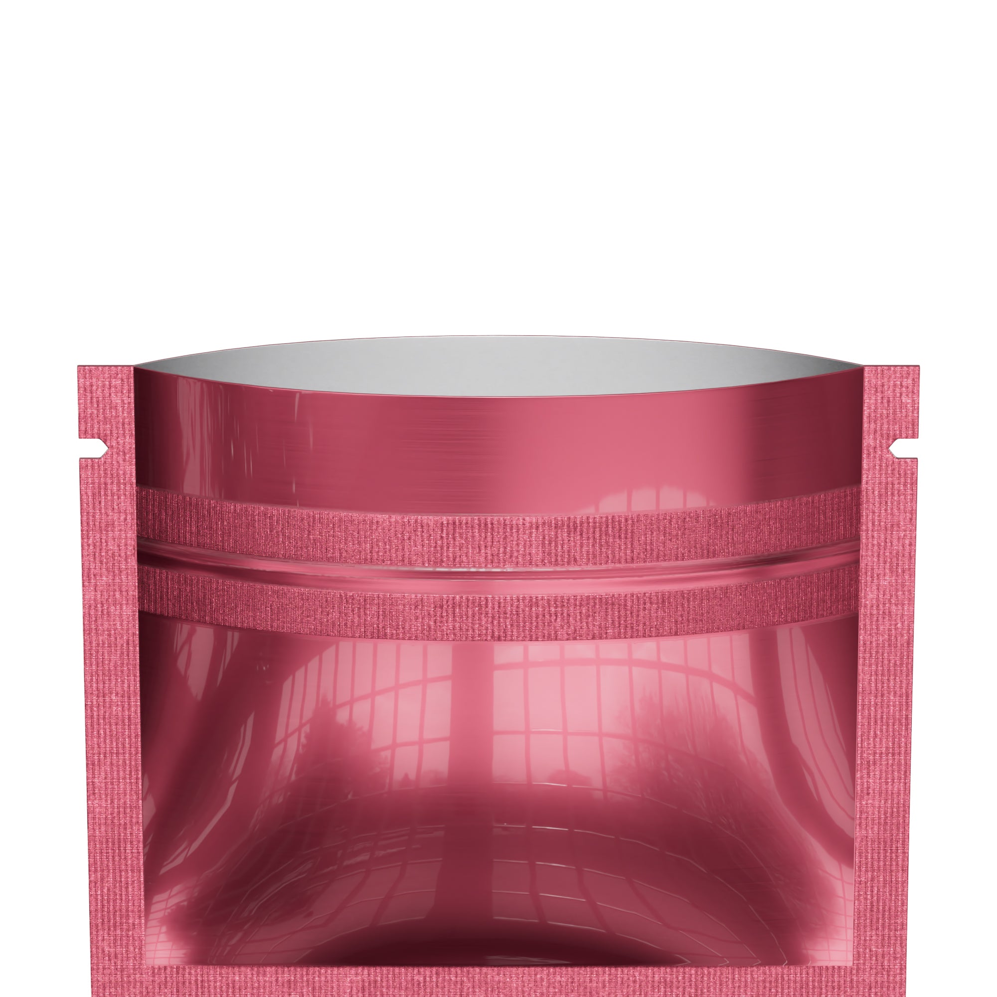 Glossy Double-Sided Muted Pink Mini Mylar Foil Smell Proof Flat Zipper Seal Bags