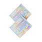 Glossy Double-Sided Diamond Holographic Mini Mylar Foil Smell Proof Flat Zipper Seal Bags