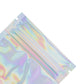 Glossy Double-Sided Diamond Holographic Mini Mylar Foil Smell Proof Flat Zipper Seal Bags