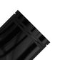 Single-Sided Glossy Mirror Black Mylar Foil Smell Proof Flat Zipper Seal Bags