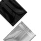 Single-Sided Glossy Mirror Black Mylar Foil Smell Proof Flat Zipper Seal Bags