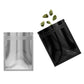 Single-Sided Glossy Mirror Black Mylar Foil Smell Proof Flat Zipper Seal Bags