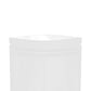 Single-Sided Glossy Arctic White Mylar Foil Smell Proof Flat Zipper Seal Bags