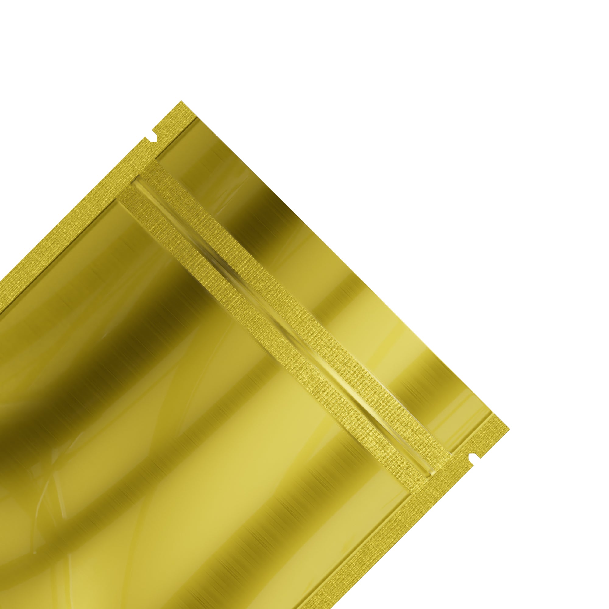 Flat Zipper Seal Bags - Single-Sided Glossy Mylar Foil Smell Proof Bags