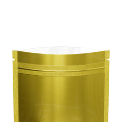 Single-Sided Glossy Gold Rush Mylar Foil Smell Proof Flat Zipper Seal Bags