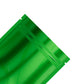 Single-Sided Glossy Forest Green Mylar Foil Smell Proof Flat Zipper Seal Bags