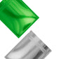 Single-Sided Glossy Forest Green Mylar Foil Smell Proof Flat Zipper Seal Bags