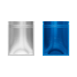 Single-Sided Glossy Lapis Lazuli Blue Mylar Foil Smell Proof Flat Zipper Seal Bags