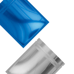 Flat Zipper Seal Bags - Single-Sided Glossy Mylar Foil Smell Proof Bags