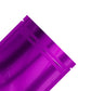 Single-Sided Glossy Deep Fuchsia Purple Mylar Foil Smell Proof Flat Zipper Seal Bags