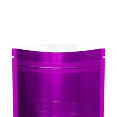 Single-Sided Glossy Deep Fuchsia Purple Mylar Foil Smell Proof Flat Zipper Seal Bags