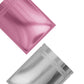 Single-Sided Glossy Muted Pink Mylar Foil Smell Proof Flat Zipper Seal Bags