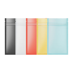 Half Colored Flat Plastic QuickQlick® Bags with Frosted Window