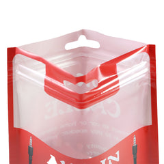 Clear Window Aux-In Cable Design Flat QuickQlick® Bags with Butterfly Hang Hole