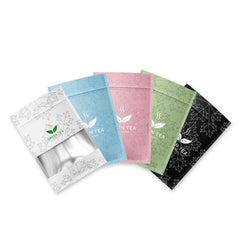 Customizable Matte Frosted Window Maple Leaves Design Aluminum Flat Zipper Seal Bags (Basic Printing)