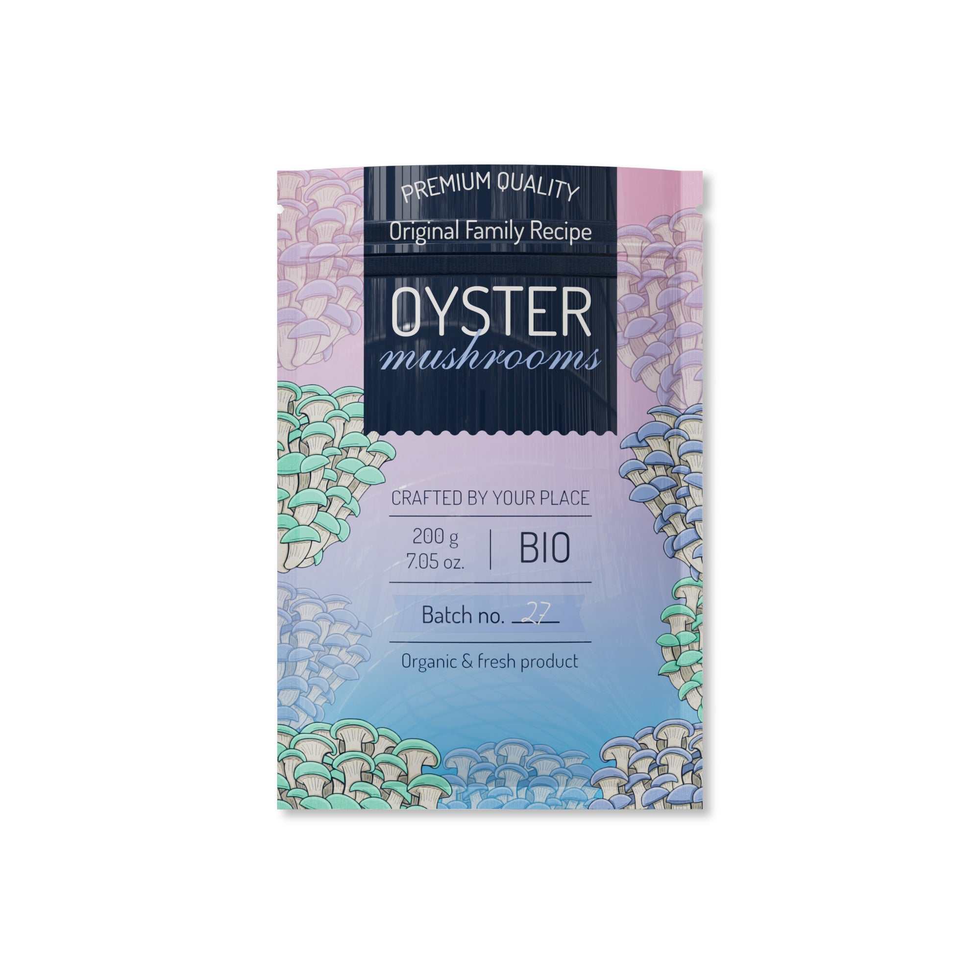 Customizable Glossy Double-Sided Two-Tone Ombre Gradient Mylar Zipper Seal Bags (Full Customization)