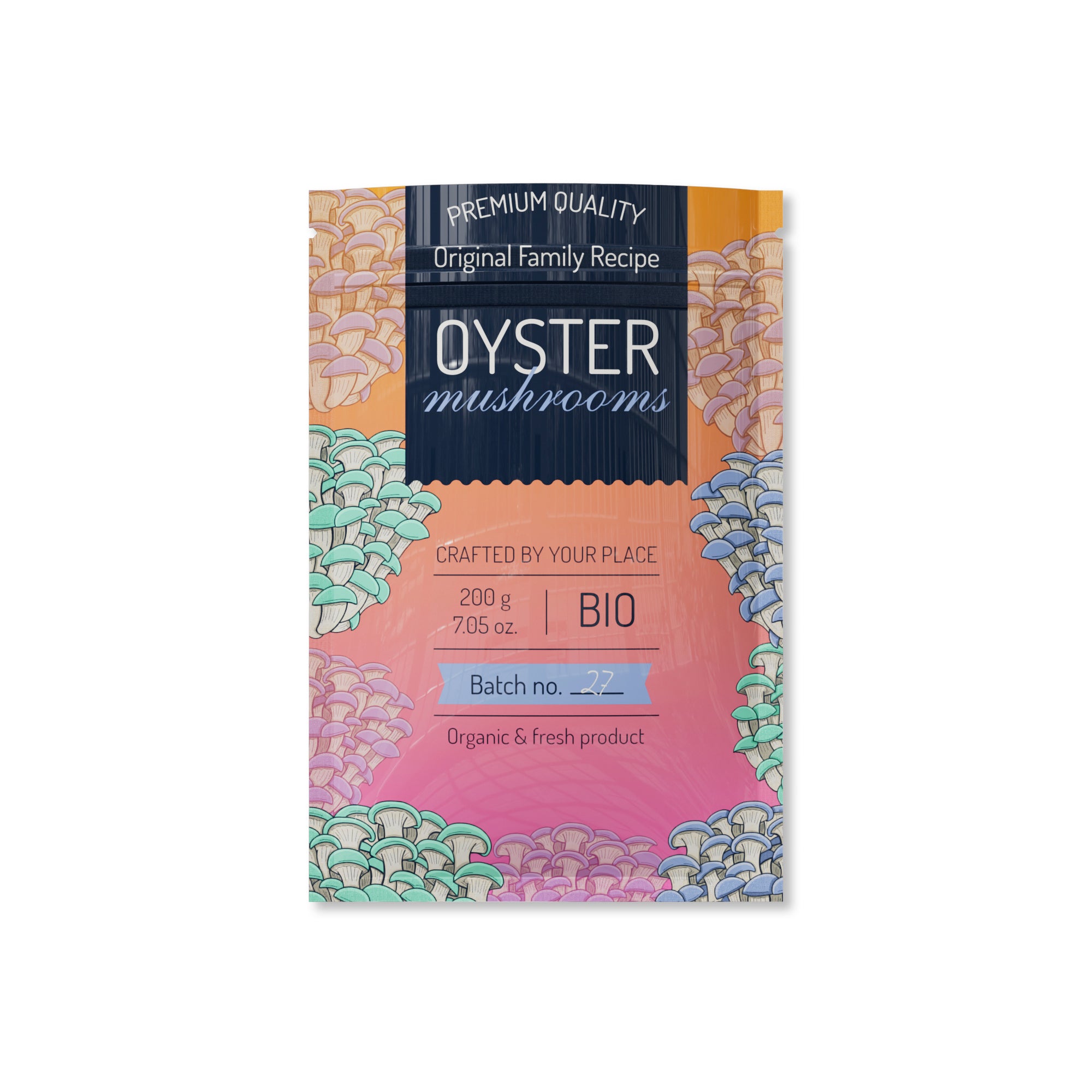 Customizable Glossy Double-Sided Two-Tone Ombre Gradient Mylar Zipper Seal Bags (Full Customization)