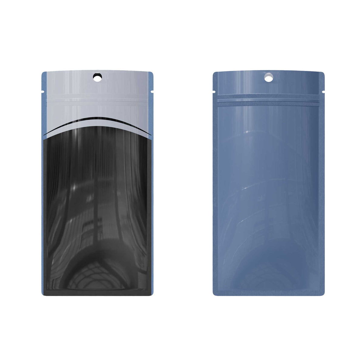 Customizable Glossy Transparent Bordered Window Design Plastic Zipper Seal Bags with Hang Hole (Basic Printing)