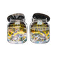 Flat Zipper Seal Bags – Holographic Black Caviar Die Cut Jar Smell Proof Mylar Foil