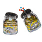 Flat Zipper Seal Bags – Holographic Black Caviar Die Cut Jar Smell Proof Mylar Foil