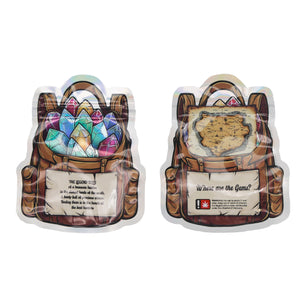 Flat Zipper Seal Bags – Holographic Treasure Hunting Die Cut Backpack Smell Proof Mylar Foil