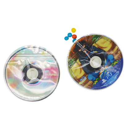 Flat Zipper Seal Bags – Holographic Video Game Die Cut Disc Smell Proof Mylar Foil