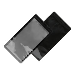 Glossy Bordered Clear Window Child-Resistant Zipper Seal Flat Packaging Bags