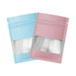 2.76 Inch x 3.94 Inch Aluminum Flat Zipper Seal Bags with Matte Frosted Window