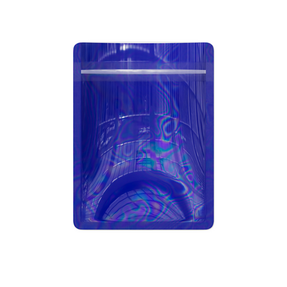 Customizable Clear and Half Gemstone Colored Mylar Flat Zipper Seal Bags (Basic Printing)