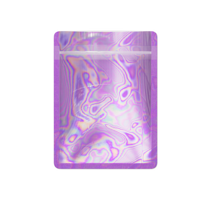 Customizable Clear and Half Gemstone Colored Mylar Flat Zipper Seal Bags (Basic Printing)