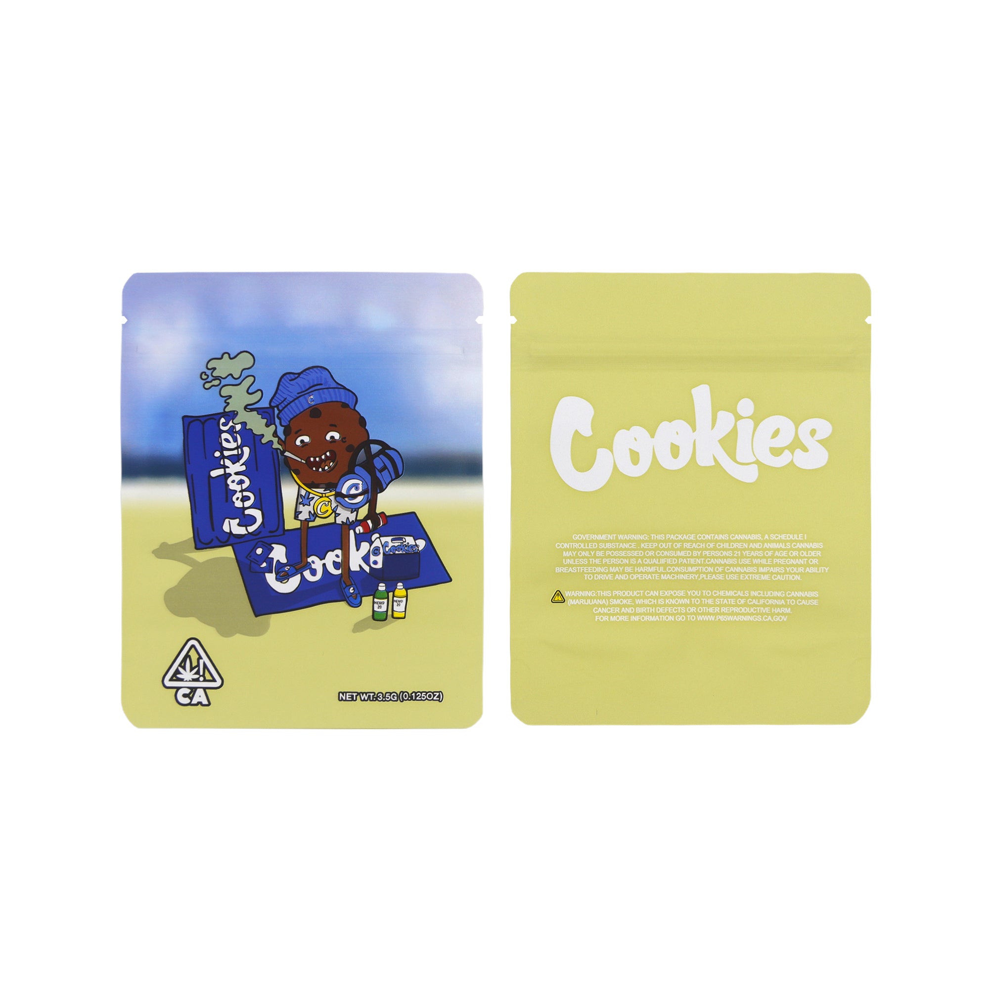 Matte SF Summer Theme Smell Proof Metallic Foil Stand Strong® Bags