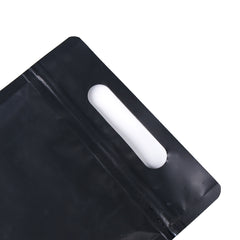 Smooth Matte Waxed Black Side Gusset Stand Strong® Bags with Die Cut Handles