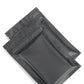 QQ Studio® Matte Foggy Night Black Mylar Foil Flat Double Zipper Bags