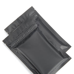 Matte Foggy Night Black Mylar Foil Flat Double Zipper Bags
