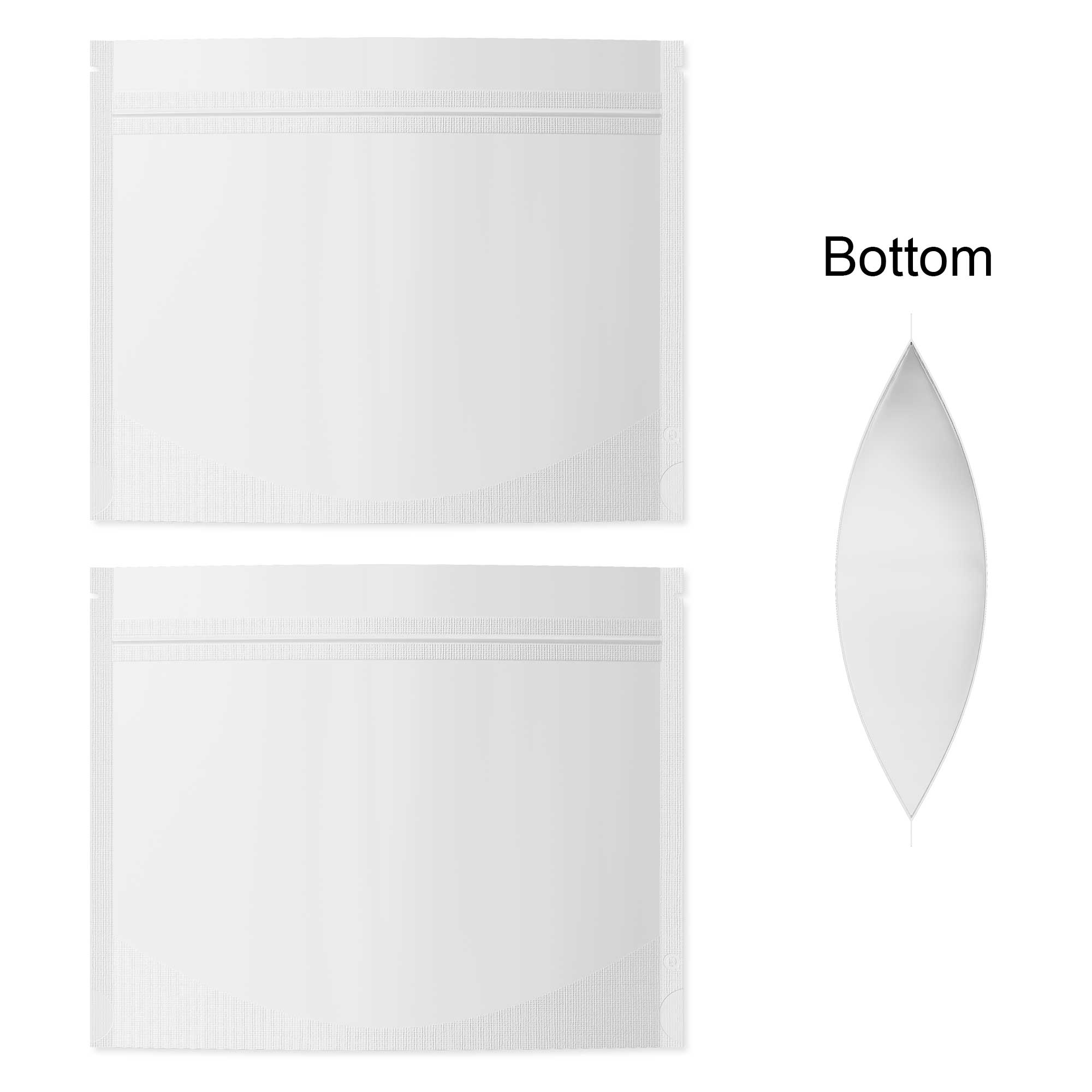 Customizable Double-Sided Glossy Horizontal Mylar Stand Up Zipper Seal Bags (Full Customization)