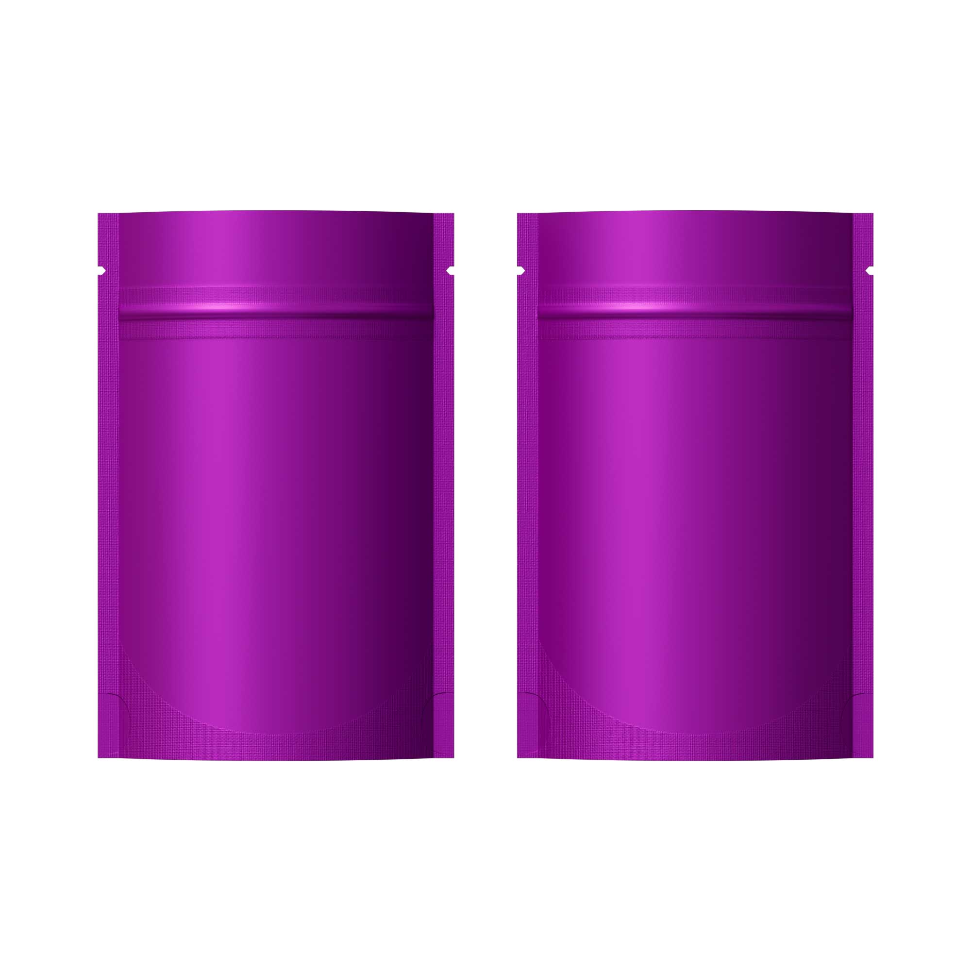 Customizable Double-Sided Matte Mylar Stand Up Zipper Seal Bags (Basic Printing)