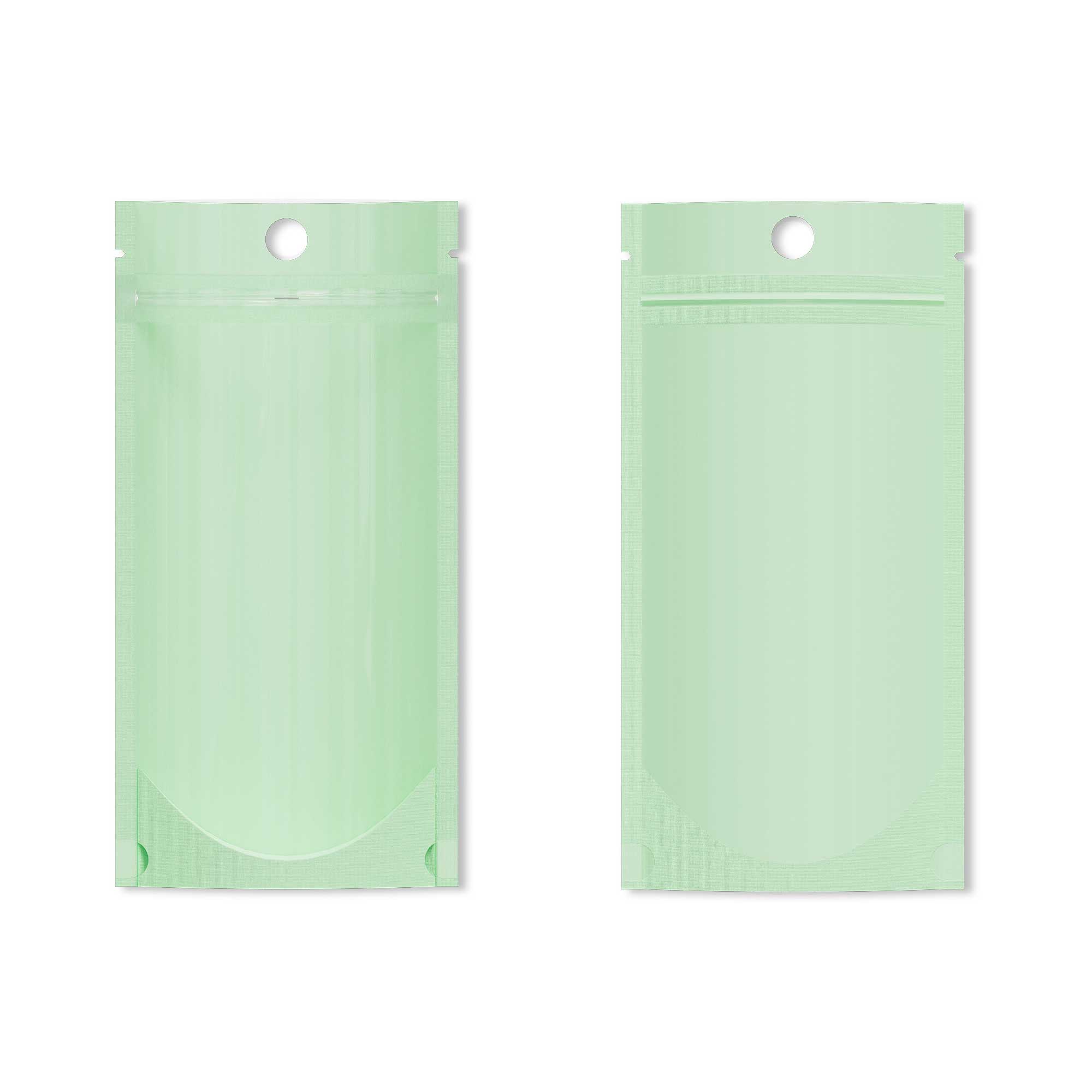 Customizable Pastel Tall Stand Up Zipper Seal Bags with Round Hang-Hole (Basic Printing)