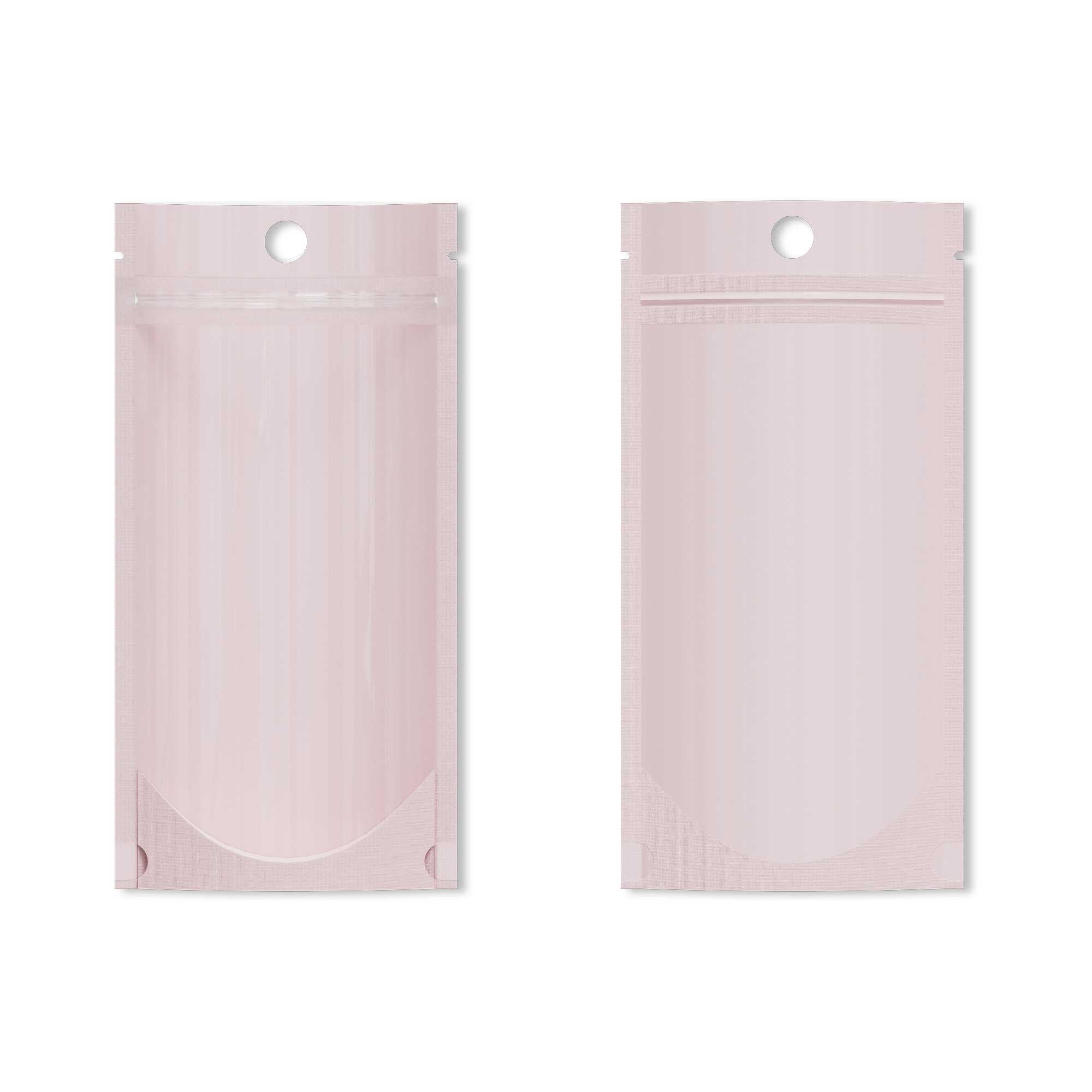 Customizable Pastel Tall Stand Up Zipper Seal Bags with Round Hang-Hole (Basic Printing)