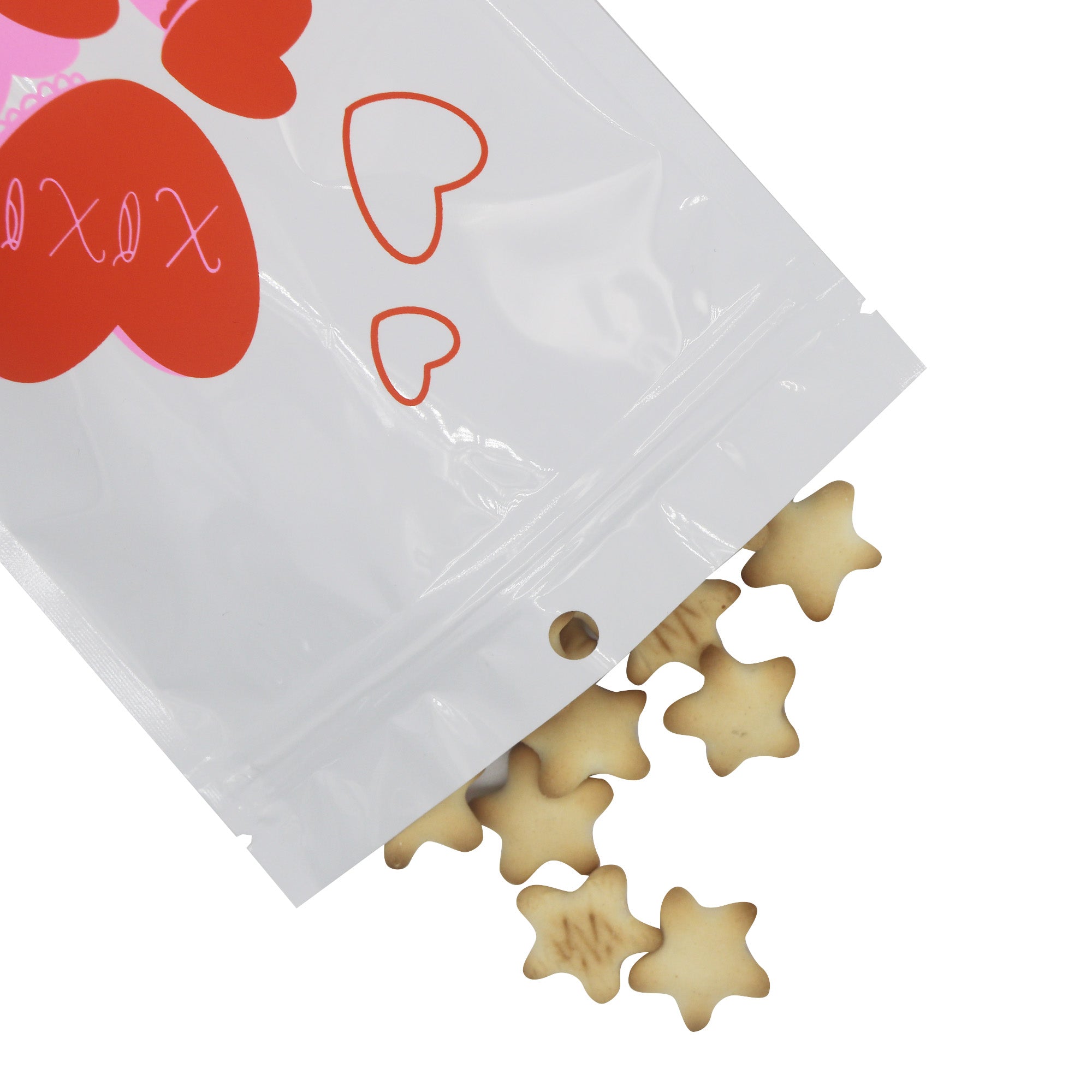 Half Arctic White Single Sided Valentine's Day Printed Metallic Mylar Stand Strong® Bags