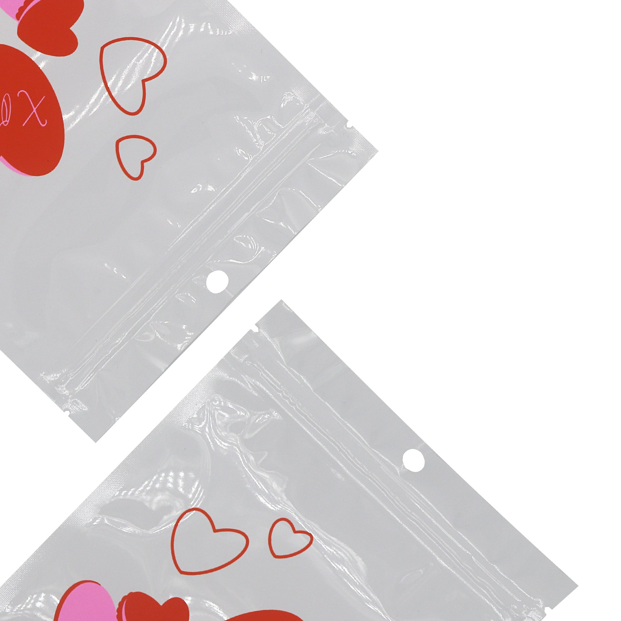 Half Arctic White Single Sided Valentine's Day Printed Metallic Mylar Stand Strong® Bags