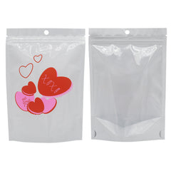 Half Arctic White Single Sided Valentine's Day Printed Metallic Mylar Stand Strong® Bags
