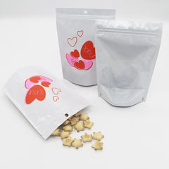 Half Arctic White Single Sided Valentine's Day Printed Metallic Mylar Stand Strong® Bags