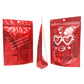 QQ Studio® Half Heart Red Double Sided Valentine's Day Printed Metallic Mylar Stand Strong® Bags