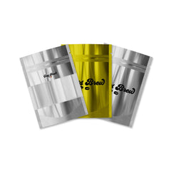 Customizable Glossy Metallic Foil with Transparent Window Stand Up Zipper Bags (Basic Printing)